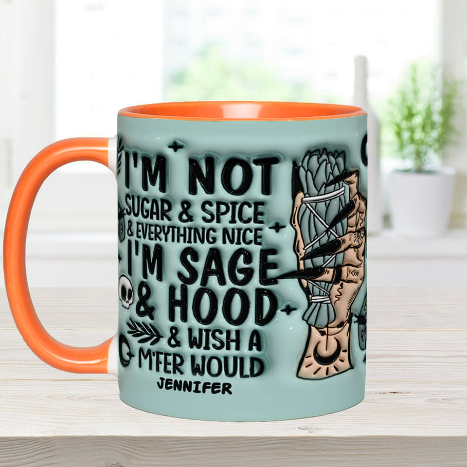 I'm Not Sugar And Spice - Personalized Witch Accent Mug