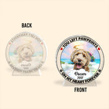 You Left Pawprints On My Heart - Personalized Dog Custom Shaped Acrylic Plaque