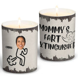 Fart Extinguisher - Gift for dad, grandma, grandpa, mom, uncle, aunt, son, daughter, brother, sister, granddaughter, grandson, husband, wife, boyfriend, girlfriend, friend - Personalized Candle With Wooden Lid