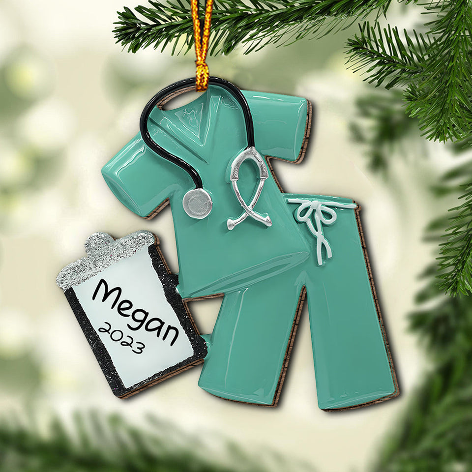 Scrubs Nurse - Personalized Nurse Ornament