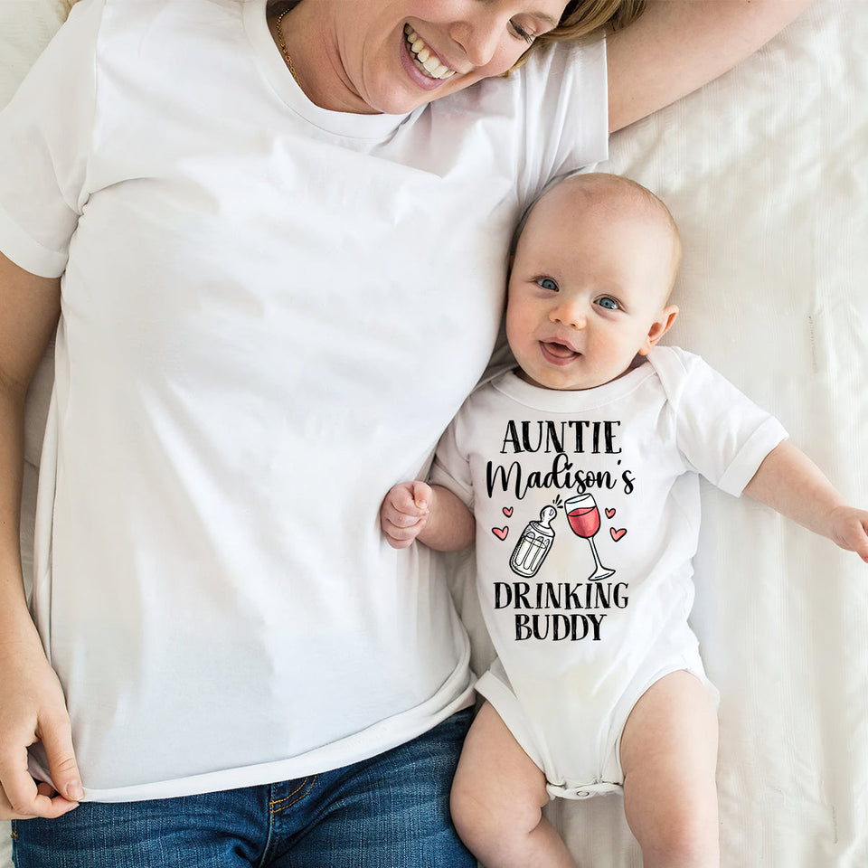 Drinking Buddy - Personalized Newborn Baby Onesie