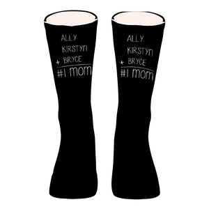 #1 Dad - Gift for dad, grandma, grandpa, mom, uncle, aunt - Personalized Socks