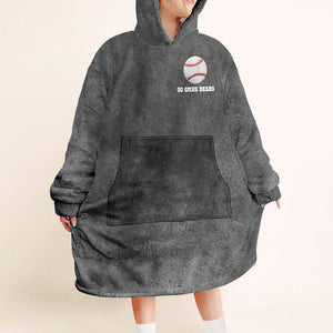 Sport Lovers Go Team - Personalized Baseball Blanket Hoodie