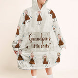 Grandma's Little Cuties - Gift for grandma, mom, dad, grandpa - Personalized Blanket Hoodie