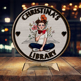 My Library - Personalized Book 2 Layered Wood Sign / Wood Plaque