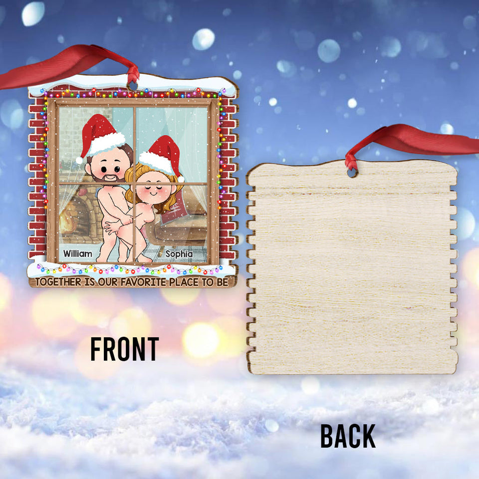 Together Is Our Favorite Place - Personalized Couple Ornament