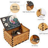 I Love You - Gift for mom, daughter, son, granddaughter, grandson, grandma - Personalized Hand Crank Music Box