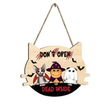 Don't Open, Dead Inside - Personalized Cat Wood Sign