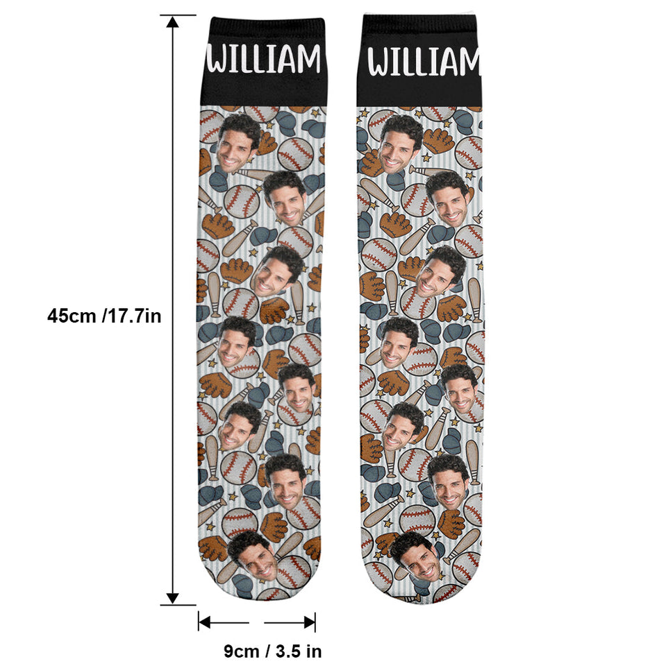 No Place Like Home - Personalized Baseball Socks