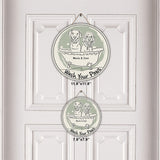 Wash Your Paws - Personalized Cat Round Wood Sign