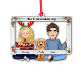 You & Me And The Dogs - Personalized Couple Ornament