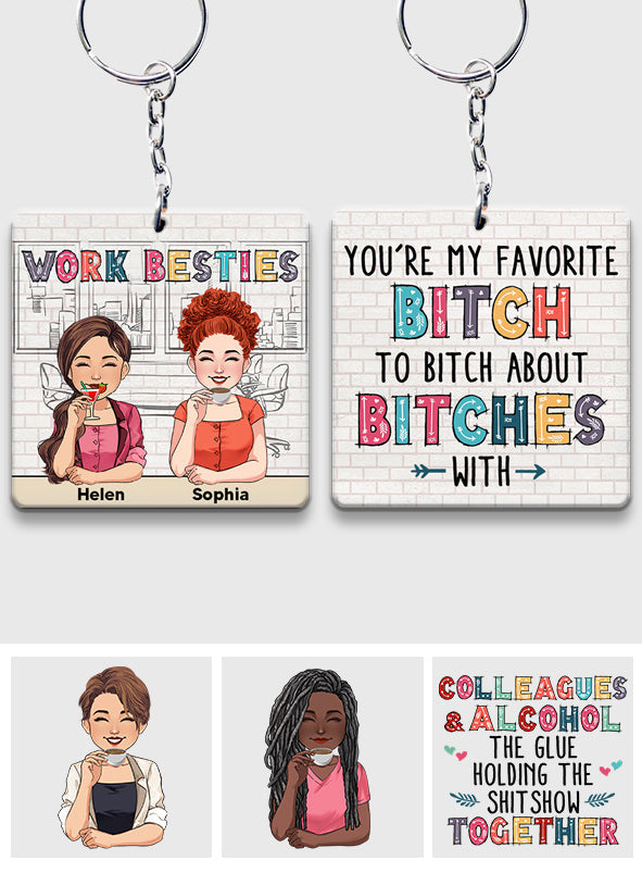 You Are The Reason I Don't Punch People At Work - Personalized Colleague Keychain