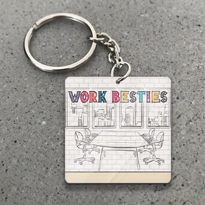 You Are The Reason I Don't Punch People At Work - Personalized Colleague Keychain