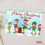 Merry Christmas Elves - Personalized QR Greeting Card