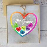 Family Love - Personalized Family 3 Layered Shaker Ornament