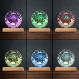 Love Turtle - Personalized Turtle Shaped Plaque Light Base