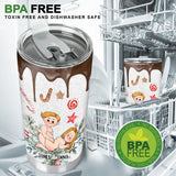 Hot Chocolate And Marshmallows - Personalized Couple Tumbler