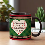 My Heart Is On That Field - Personalized Baseball Accent Mug