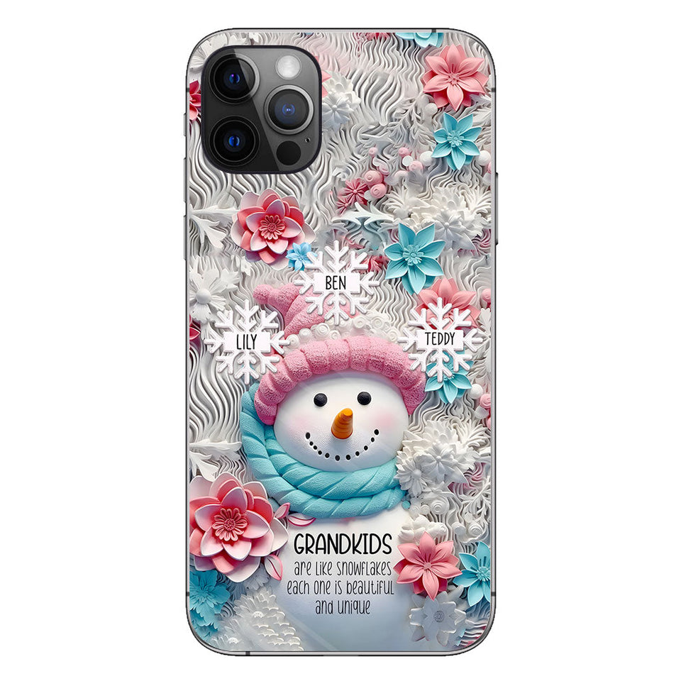 Grandkids Are Like Snowflakes - Gift for grandma - Personalized Phone Case