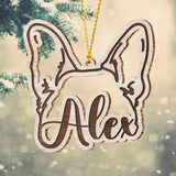 Personalized Dog Ears - Personalized Dog Ornament