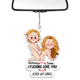I Love You - gift for husband, wife, boyfriend, girlfriend - Personalized Transparent Car Ornament