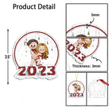 Always Happy To Be Behind You - Personalized Couple Transparent Ornament