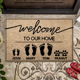 Welcome To Our Home - Personalized Housewarming Doormat