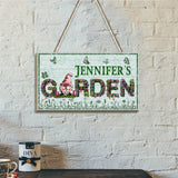Welcome To My Garden - Personalized Gardening Interchangeable Wood Sign