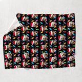 Any Photo Upload Colorful Christmas Light - Personalized Dog Blanket