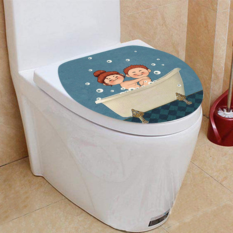 Get Nakey - Personalized Couple Bathroom Curtain & Mats Set