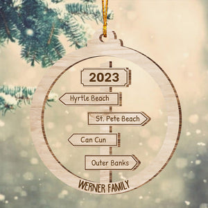 Favorite Adventure - Personalized Travelling Ornament