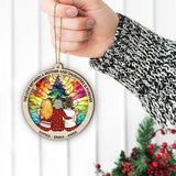 The Love Between A Mother And Daughters - Gift for mom - Personalized 2 Layered Piece Ornament
