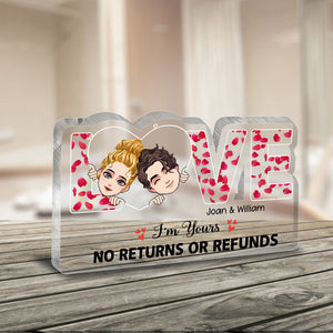 This Is Us - Couple gift for husband, wife, boyfriend, girlfriend, dog lover - Personalized Custom Shaped Acrylic Plaque