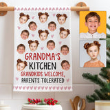 Grandma's Kitchen Grandkids Welcome Parents Tolerated - Gift for grandma - Personalized Towel