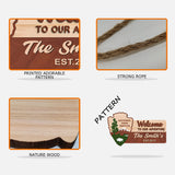 Welcome To Our Adventure - Personalized Hiking Custom Shaped Wood Sign