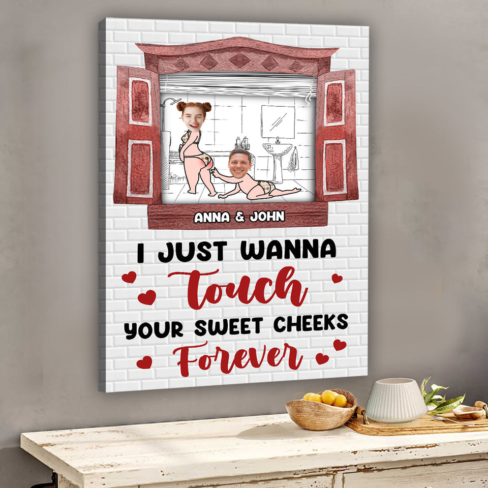 I Just Want To Touch - Personalized Couple Canvas And Poster