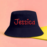 Custom Name - Personalized Sibling Embroidered Bucket Hat