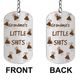 Dad's Little Cuties - Gift for dad, grandpa, mom, uncle, aunt, grandma - Personalized Stainless Steel Keychain