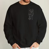Custom Line Art - Personalized Grandpa Embroidered Sweater