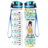 Like A Girl Try To Keep Up - Personalized Volleyball Water Tracker Bottle