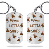 Dad's Little Cuties - Gift for dad, grandpa, mom, uncle, aunt, grandma - Personalized Stainless Steel Keychain