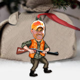 Photo Inserted Funny Hunting - Personalized Hunting Ornament
