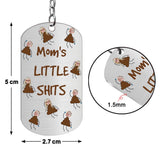 Dad's Little Cuties - Gift for dad, grandpa, mom, uncle, aunt, grandma - Personalized Stainless Steel Keychain