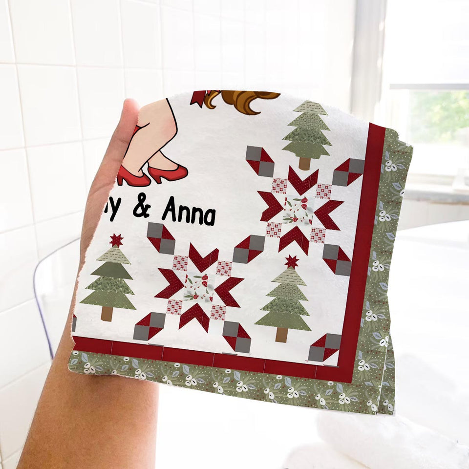 The Only Package I Want For Christmas Is You - Personalized Couple Golf Towel