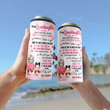To My Granddaughter - Personalized Grandma Can Cooler