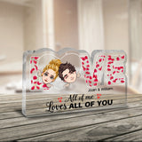 This Is Us - Couple gift for husband, wife, boyfriend, girlfriend, dog lover - Personalized Custom Shaped Acrylic Plaque