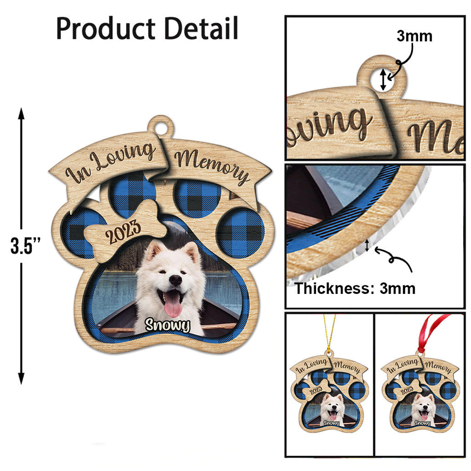 In Loving Memory - Personalized Dog Ornament