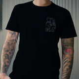 Custom Line Art - Personalized Mother Embroidered T-shirt