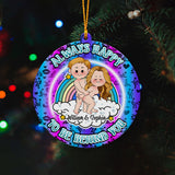 Always Happy To Be Behind You - gift for boyfriend, girlfriend - Personalized Ornament