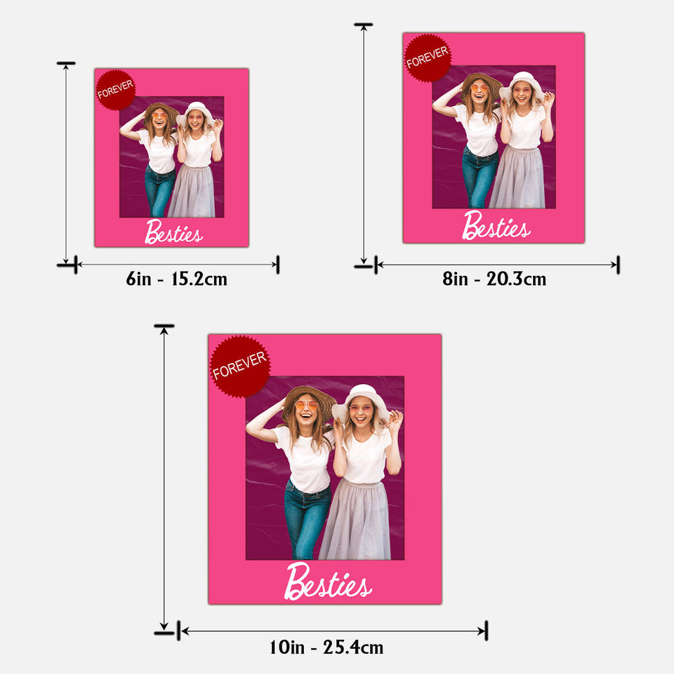 Besties Forever - Personalized Bestie 2 Layered Wood Sign / Wood Plaque